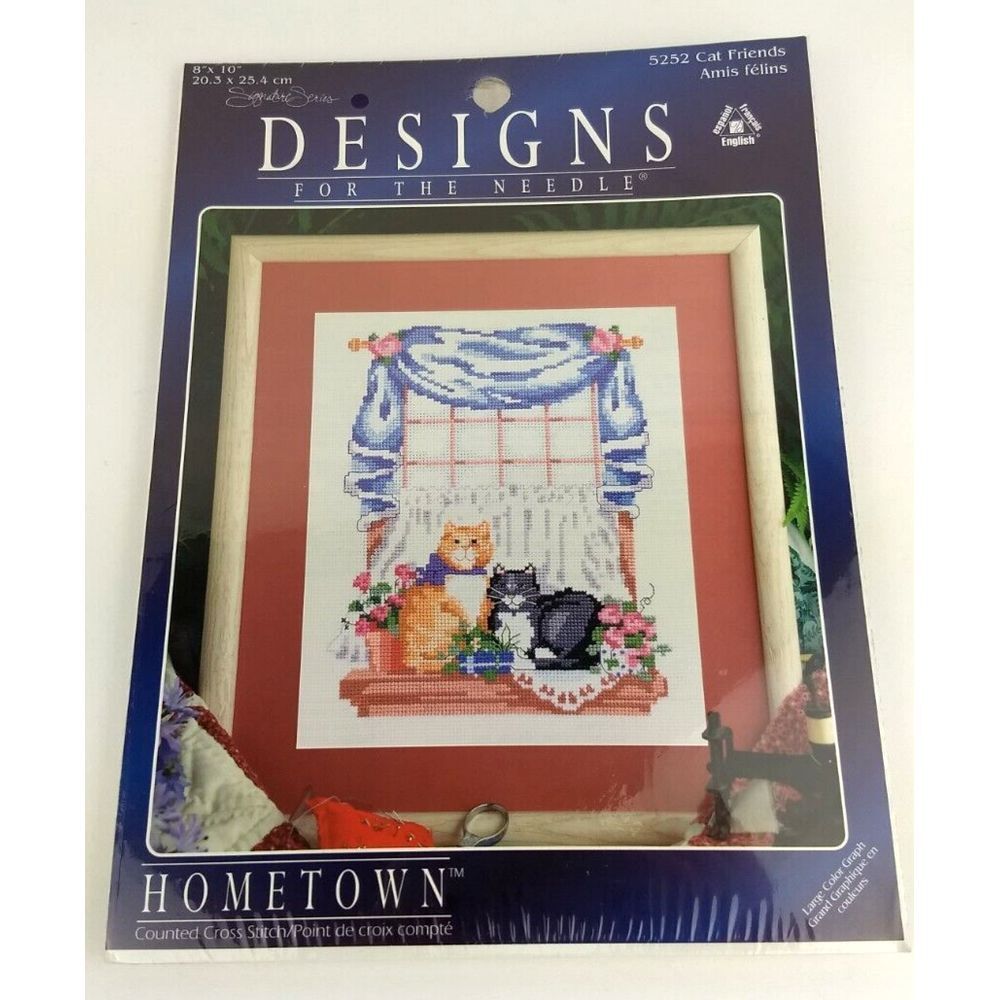 Designs For The Needle Counted Cross Stitch Kit Cat Friends Signature Series NOS